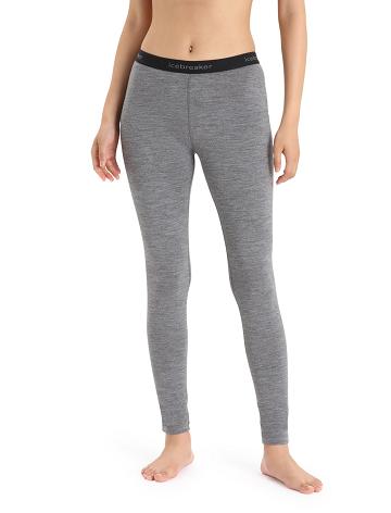 Legginsy Icebreaker Merino 200 Oasis Thermal Damskie Szare | PL 1397VRWD